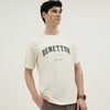 Boxy Fit Round Neck Embroidered T-Shirt