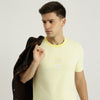 Men Relaxed Fit Round Neck Textured T-Shirt