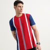 Relaxed Fit Round Neck Striped T-Shirt