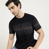 Relaxed Fit Round Neck Striped Tshirt