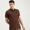 Regular Fit Polo Neck Solid T-Shirt