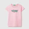 Girls Regular Fit Round Neck Printed T-Shirt