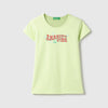 Girls Regular Fit Round Neck Typography Printed T-Shirt