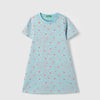Girls Regular Fit Round Neck Floral Dress
