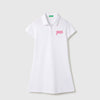 Girls Regular Fit Polo Neck Solid Dress
