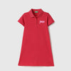 Girls Regular Fit Spread Collar Solid Dress