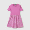 Girls Regular Fit Round Neck Floral Dress