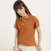 Regular Fit Polo Neck Solid Tshirt