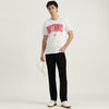 Relaxed Fit Round Neck Typographic Print T-Shirt