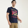 Relaxed Fit Round Neck Typography Printed T-Shirt