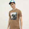 Regular Fit Round Neck Graphic Printed T-Shirt