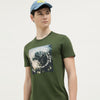 Regular Fit Round Neck Graphic Printed T-Shirt