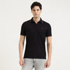 Relaxed Fit Polo Neck Solid T-Shirt