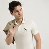 Regular Fit Polo Neck Solid T-Shirt