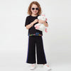 Girls Cropped Round Neck Embroidered T-Shirt
