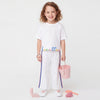 Girls Cropped Round Neck Embroidered T-Shirt