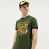 Regular Fit Round Neck Graphic Printed T-Shirt