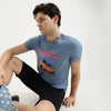 Regular Fit Round Neck Graphic Print T-Shirt