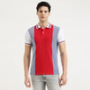 Relaxed Fit Polo Neck Colorblocked T-Shirt