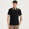 Relaxed Fit Polo Neck Striped T-Shirt