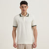 Relaxed Fit Polo Neck Striped T-Shirt