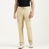 Relaxed Fit Mid Rise Solid Cargo Pant