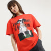 Dog Print Round Neck Graphic T-Shirt