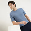 Relaxed Fit Round Neck Self Design T-Shirt