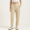 Straight Fit High Rise Solid Trousers