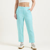 Straight Fit High Rise Solid Trousers