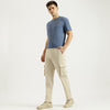 Men Relaxed Fit Solid Mid Rise Cargo Pant