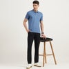Relaxed Fit Mid Rise Solid Trousers