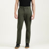 Relaxed Fit Mid Rise Solid Trousers