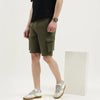 Comfort Mid Rise Solid Cargo Shorts