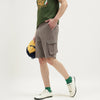 Comfort Mid Rise Solid Cargo Shorts
