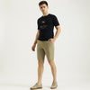 Men Comfort Fit Solid Mid Rise Shorts