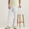 Relaxed Fit Mid Rise Solid Trousers
