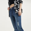 Solid Bootcut Fit Jeans