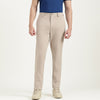 Relaxed Fit Mid Rise Solid Trousers