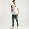 Men Slim Tapered Fit Solid Mid Rise Jeans