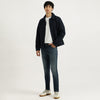 Men Solid Low Crotch Fit Dark Indigo Slub Dobby Jeans