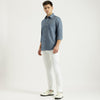 Men Slim Tapered Fit Solid Mid Rise Jeans