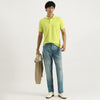 Men Solid Straight Fit Tinted Light Blue Jeans