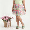 Girls Regular Fit Floral Mid Rise Skirt