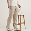 Straight Fit Mid Rise Solid Trousers