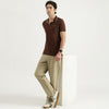 Solid Straight Fit Trousers