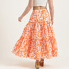 Regular Fit High Rise Printed Skirt
