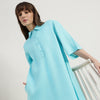 Regular Fit Spread Collar Solid Dress