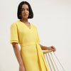 Regular Fit V-Neck Self Design Dress