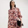 Women Regular Fit Regular Collar Printed Dress